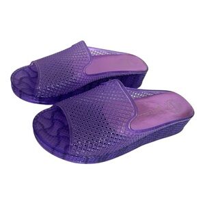 Jeffrey Campbell Purple Jelly Platform Sandals Retro Y2K Size 39 (US 8)